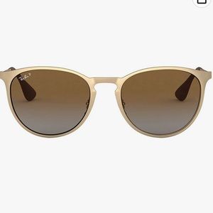Ray-Ban Gold Erika Metal Round Sunglasses